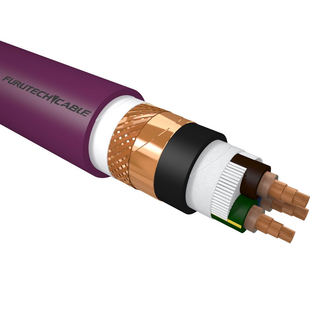 High End WireWorld Ultraviolet Purple 3 Component Audio RCA to RCA Cable 80/"