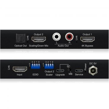 Blustream HD12DB Down Mixing DAC 2-Way HDMI Splitter & Scaler 4K 60Hz 4:4:4