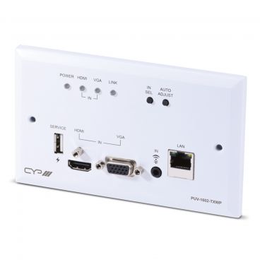 CYP PUV-1602TXWP HDMI/VGA over Single CAT5e/6/7 HDBaseT™ Wallplate Transmitter