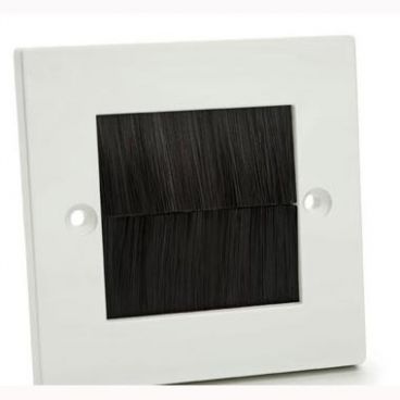 FSUK Kauden BRUSH-PLATE-KDN Brush Plastic Wall Plate with Black Brushes