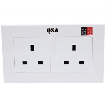 Quantum Science Audio Red-Black High-End Double-Socket Wall Plate