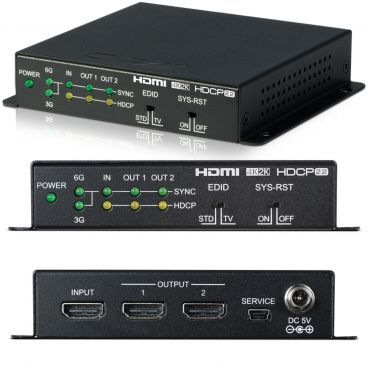 CYP QU-2-4K22 1 to 2 HDMI Distribution Amplifier (4K, HDCP2.2, HDMI2.0)