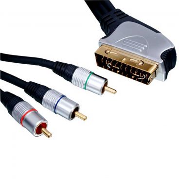 FSUK High Quality Silver Series Scart to Component Video Cable 2.5m