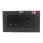Quantum Science Audio Red-Black High-End Double-Socket Wall Plate