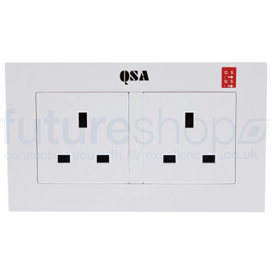 Quantum Science Audio Red High-End Double-Socket Wall Plate