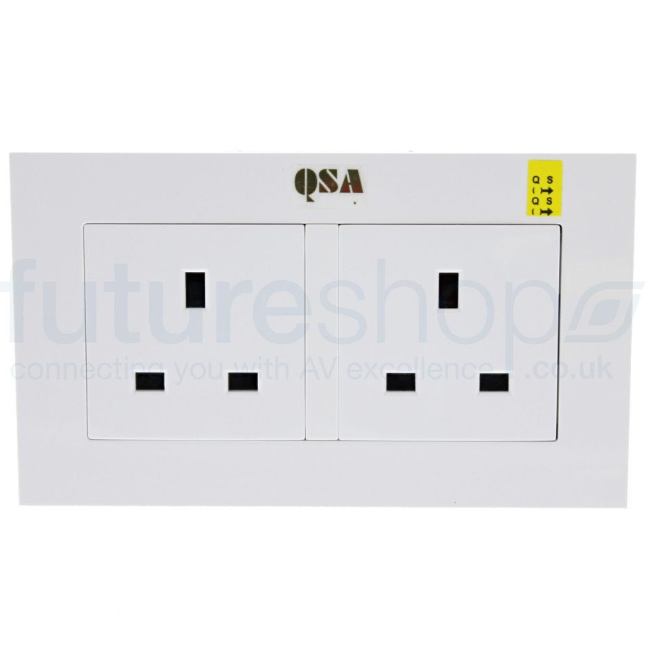 Quantum Science Audio Yellow Entry-Level Double-Socket Wall Plate